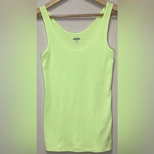 Old navy slim fit tank scoop neon